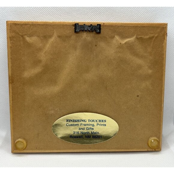 Miniature VTG Bathroom Vanity Art Framed Clawfoot Tub Bubbles 6 1/4" x 5 1/4" - Picture 4 of 11